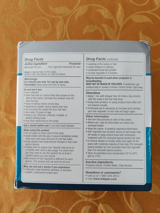 Minoxidil 5% low alcohol 3meses