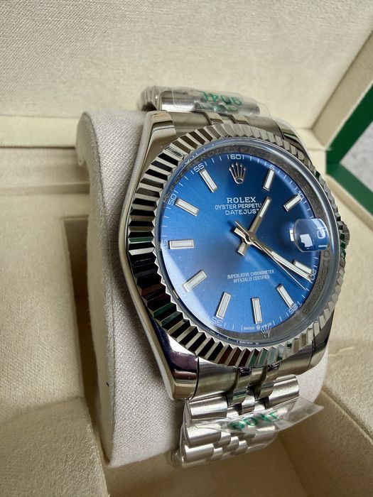 годинник Rolex Datejust 41мм Blue Механіка з автопідзаводом Знижка‼️