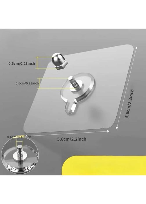 Універсальний тримач  (4шт.) для картин,рамок,годинника на липучці 6мм