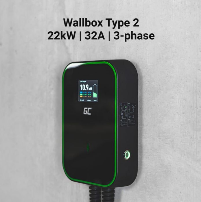 Зарядна станція Green Cell Wallbox GC PowerBox 22 кВт для електромобіл