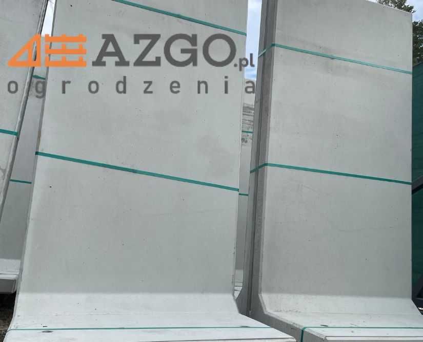Mur betonowy L-ki betonowe 2m 1m oporowy ogrodzenie od ręki Białystok