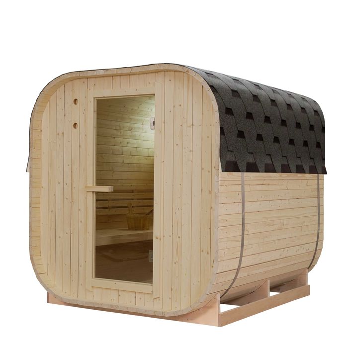 Sauna Fińska BECZKA QUADRO 4os z piecem 6KW Harvia