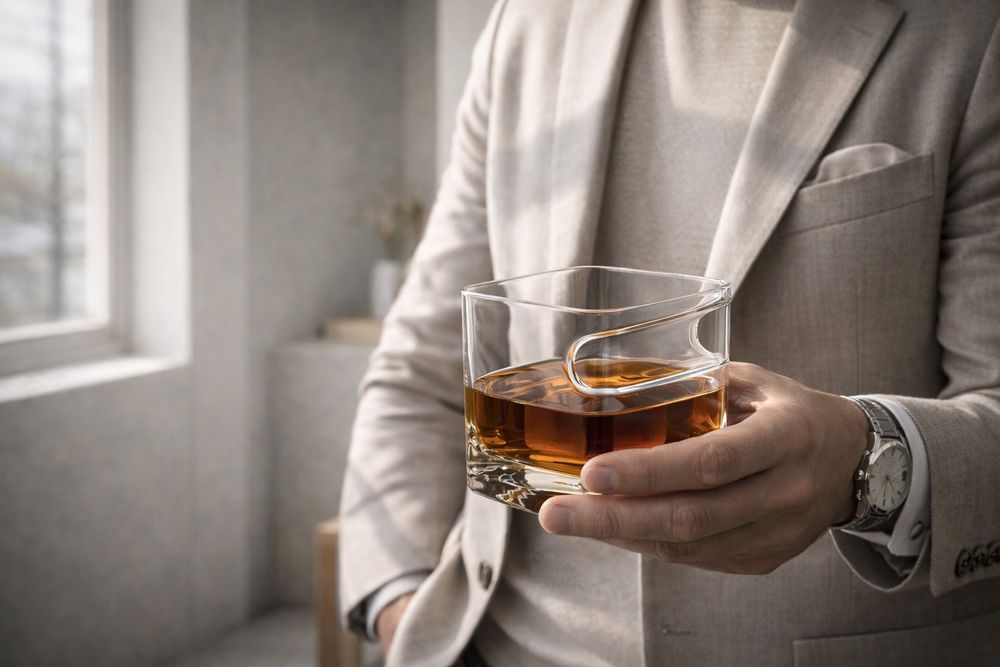 Szklanka do whisky z miejscem na cygaro