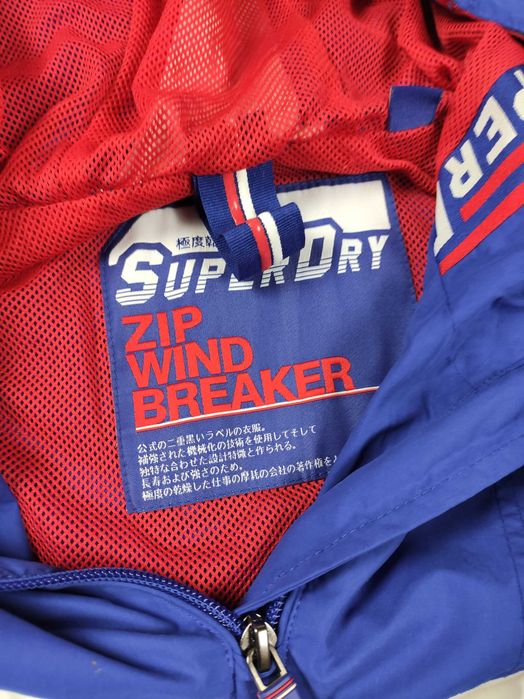 Kurtka wiatrówka Superdry niebieska męska jesienna anorak r. M
