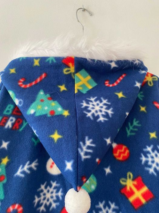 Теплий флісовий сліп, чоловічок Новий рік 46 р ( М)