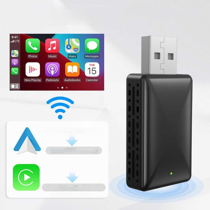 Adapter Moduł Bezprzewodowy 2w1 CarPlay Android Auto Dongle 5GHz