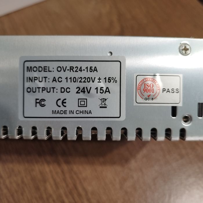 Блок питания 24v 15A, в металлическом корпусе