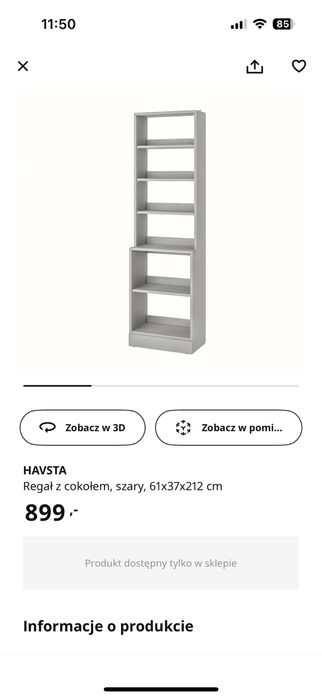 Zestaw mebli Ikea Havsta szare + gratis stolik