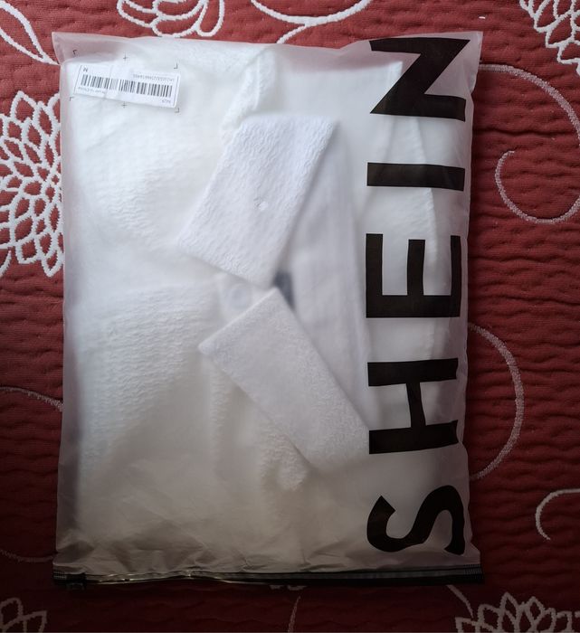 SHEIN Camisa Resort Branca Homem M Verão Casual Praia
