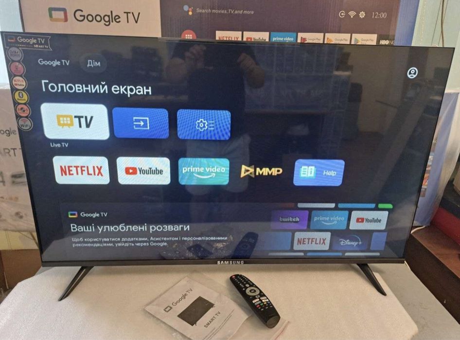 Телевизор SAMSUNG 56" Google TV Smart TV 4K безрамковий телевізор 2024: ...