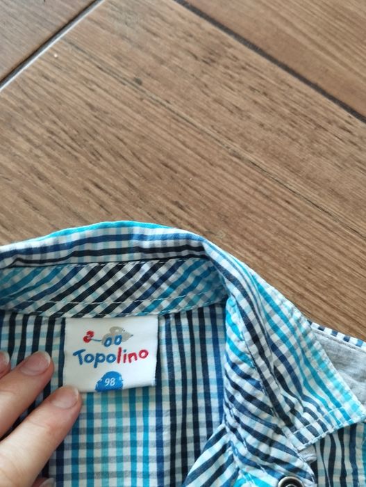 Koszula w kratę z krótkim rękawem dla chłopca 98