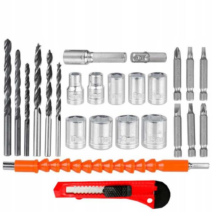 WIERTARKO WKRĘTARKA AKUMULATOROWA udarowa mocna wkrętak zakrętak 2xAKU