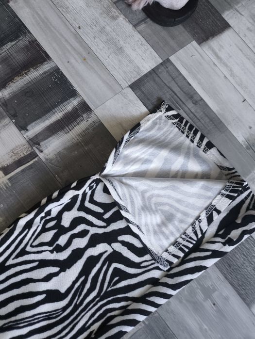 Spodnie dzwony zebra