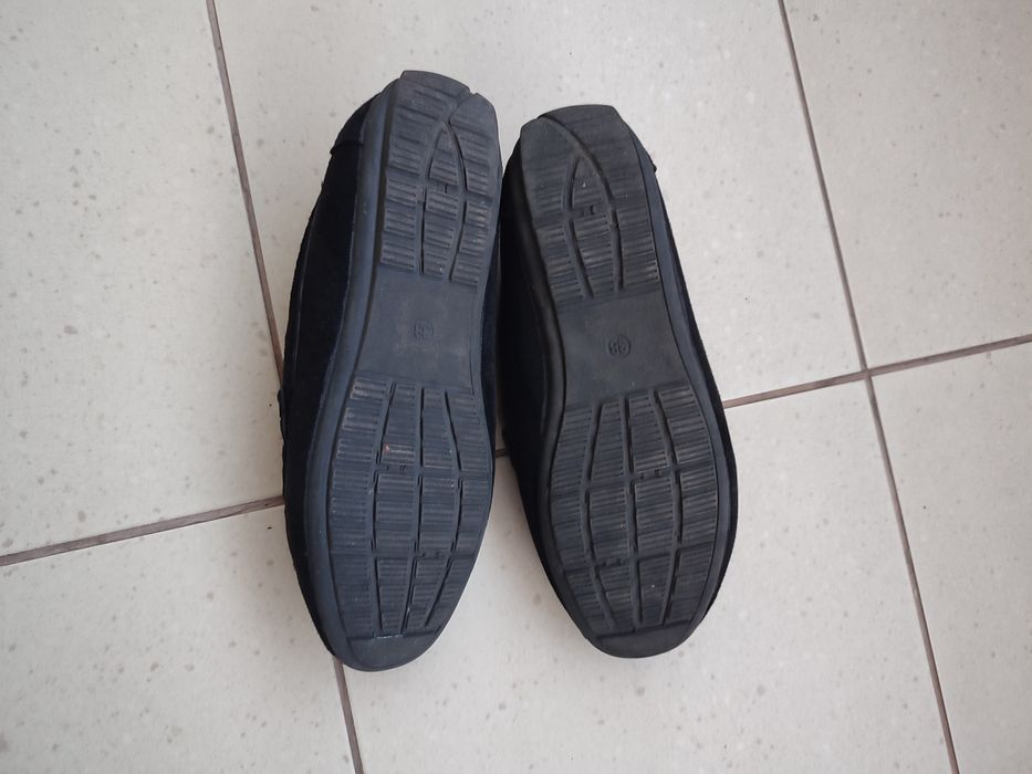 Mokasyny chłopięce Haver buty wizytowe eleganckie czarne komunia 38