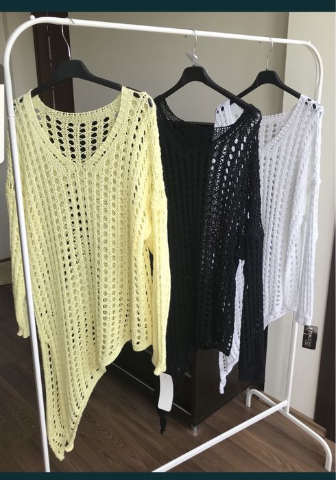 Sweter siatka - rozmiar uni