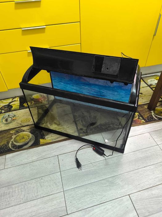 Aquário C/tampa e Luz Led