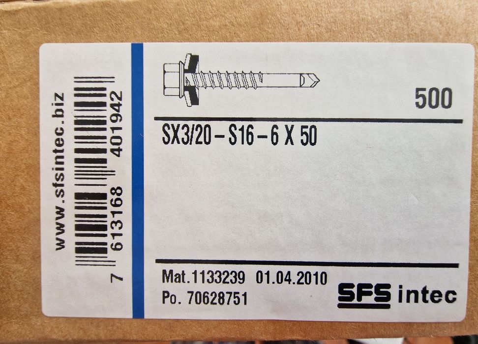Parafusos inox autoperfurantes
