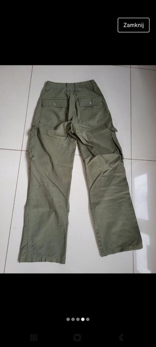 Spodnie zielone Cargo Bershka 32 xxs
