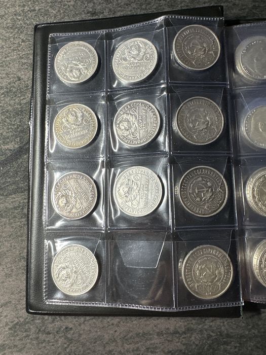 Набір срібних монет рсфср , ссср , 3рейх , польща та америка