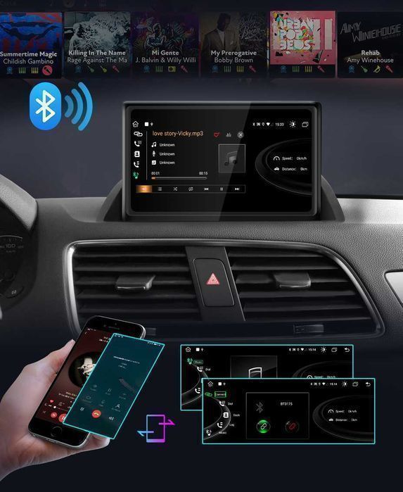 Audi Q3 2012–2018 – Radio Android 8” CarPlay