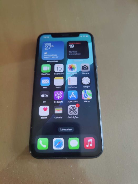 iphone xs problema ecrã parte de cima