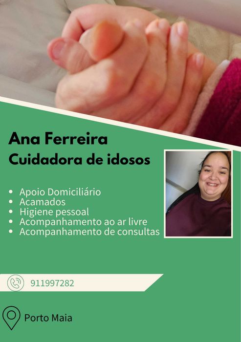 Cuidadora de idosos ao Domicílio