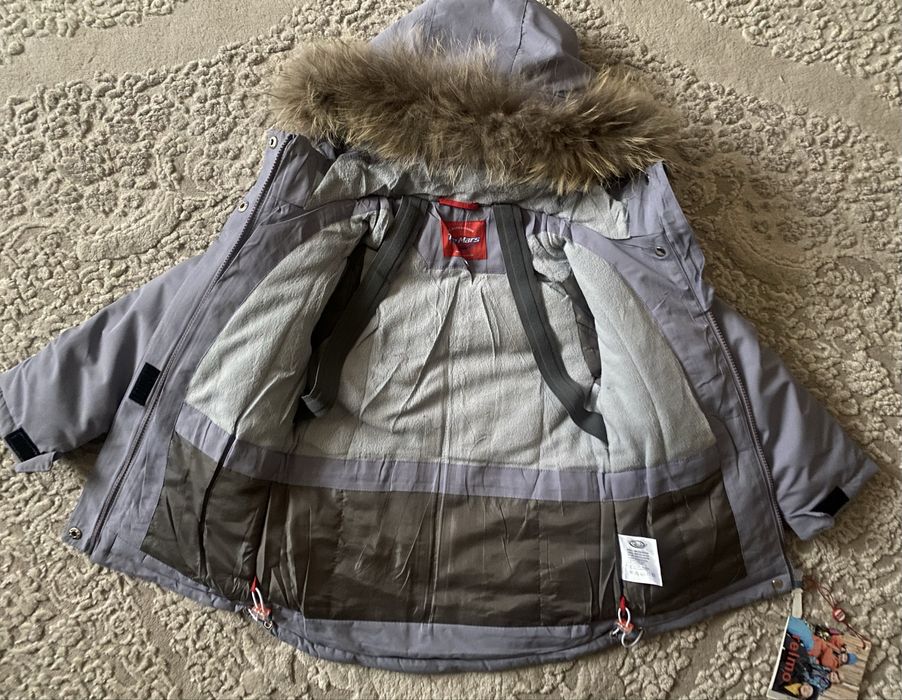 Дитячий зимовий мембранний термо комбінезон на дівчинку 110-128