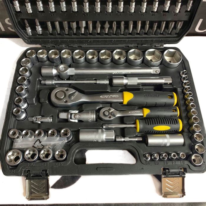 Набір інструментів Sigma 114од. 1/4, 1/2 (4-32мм) + УДАРНІ ГОЛОВКИ!