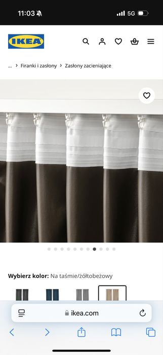 Zaslona skrocona 275 cm rosenmandel ikea