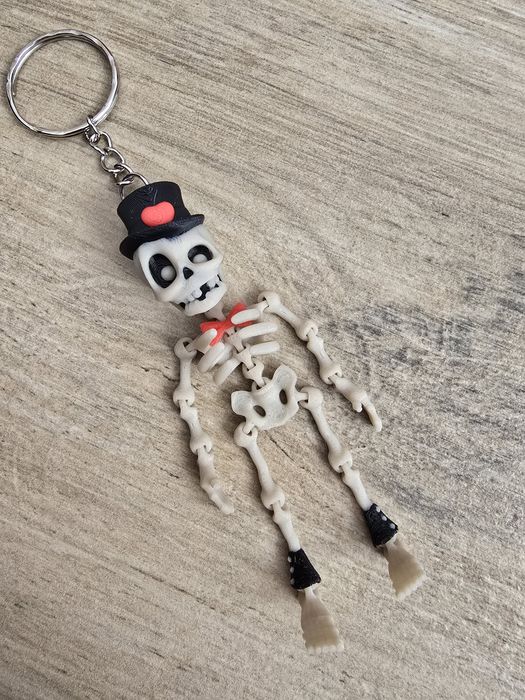 Breloczek stylowy szkielet – Brelok 3d - Druk3d fidget Keychain