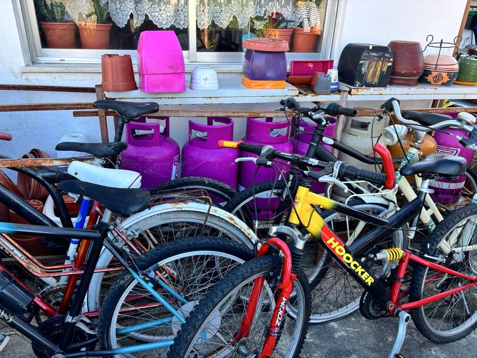 Conjunto de 7 bicicletas