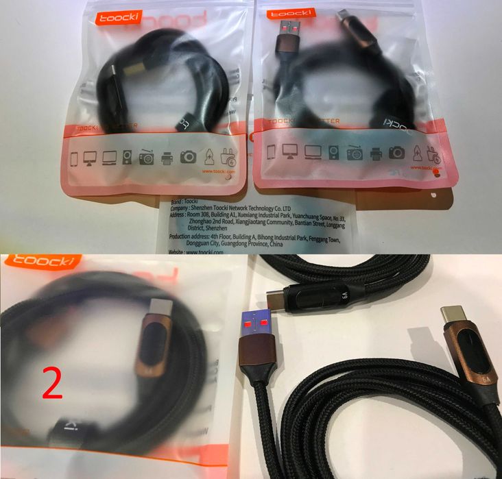 Якісні кабелі для зарядки і передачі даних, Baseus, Toocki.