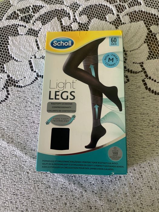 Scholl Light Legs Rajstopy uciskowe 60 DEN czarne, rozmiar M