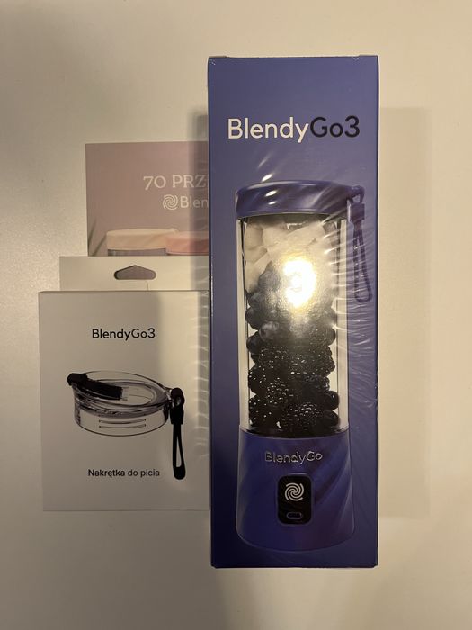 Blender bezprzewodowy BlendyGo3 + nakretka do picia + książka