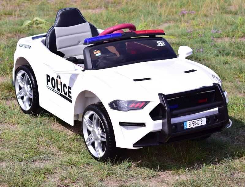 BAWIBUS.PL Autko na akumulator AUTO POLICJA MUSTANG dla dzieci jeździk