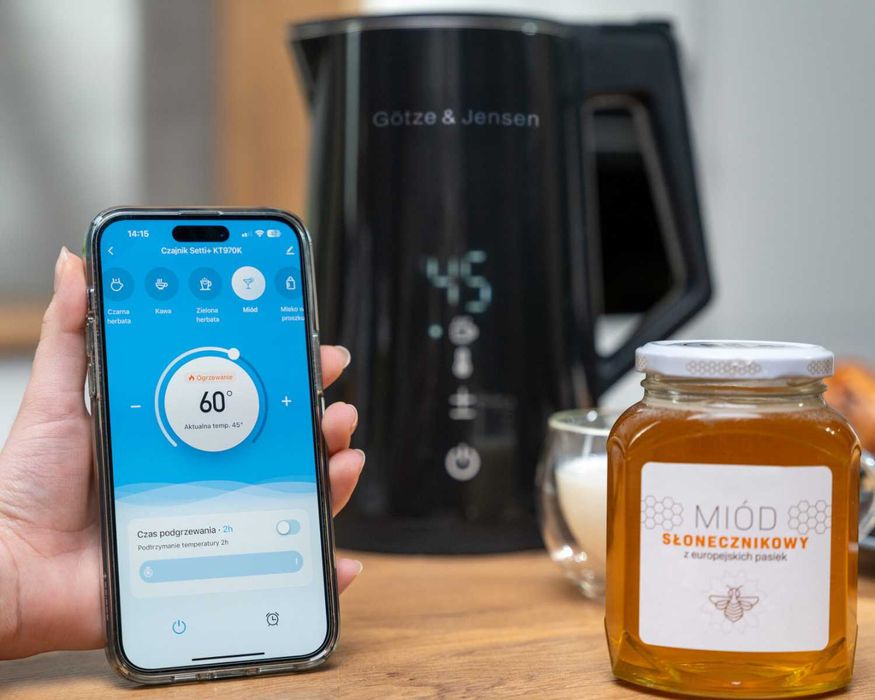 Czajnik Elektryczny 3000W 1.5L Dotykowy WYŚWIETLACZ Regulacja Ciepła