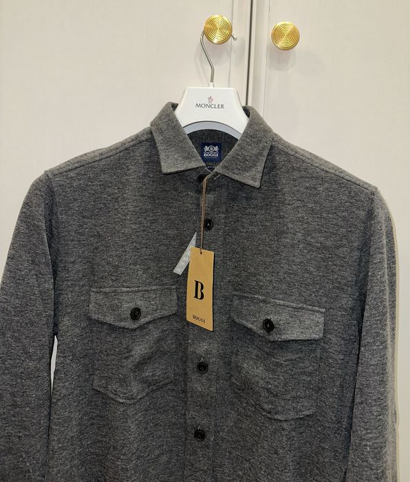 Утепленная рубашка из шерсти и котона Boggi