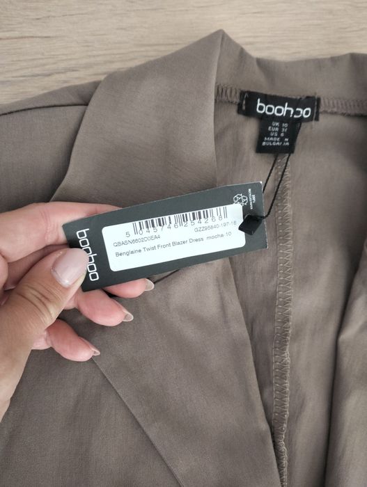 Blazer dress sukienka marynarka mocca