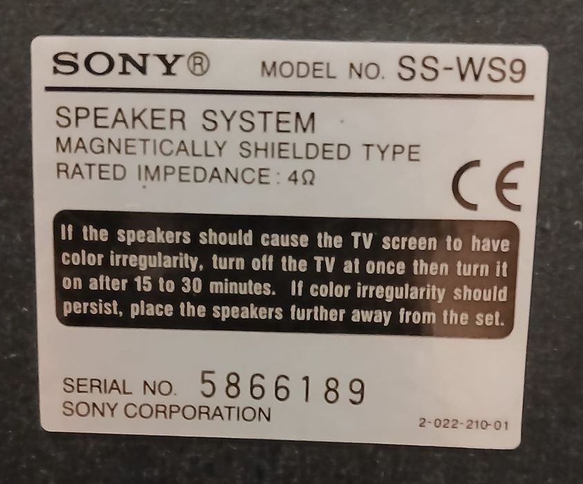 Subwoofer Sony SS-WS9