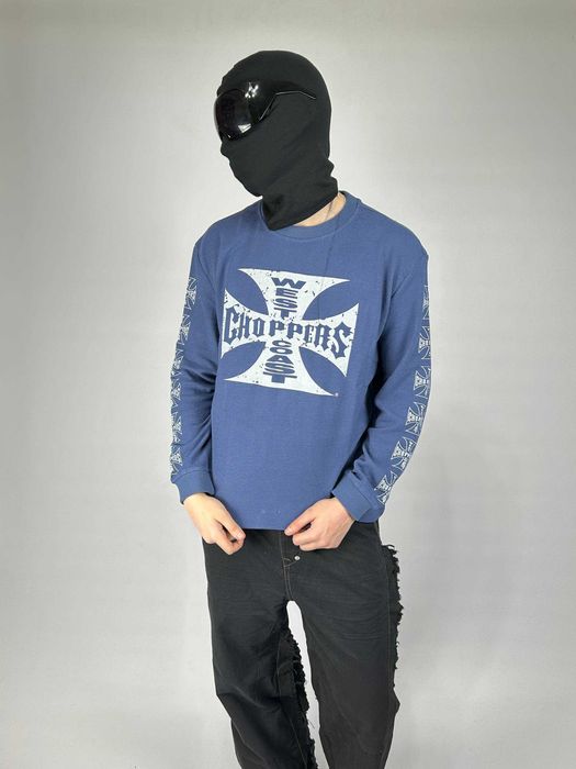 Лонгслів West Coast Choppers hoodie archive кофта синя світшот