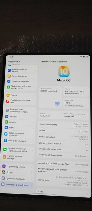 Tablet HONOR MagicPad2 12,3" 12/256GB Wifi