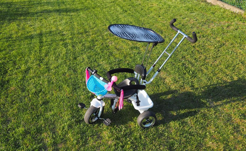 ROWER ,rowerek trójkołowy,Baby Mix Navigator,pchacz,biały,biegowy