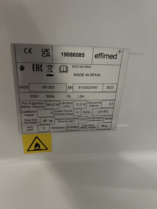 Frigorifico de frio seco (2/8 graus)