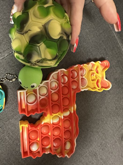 Push bubble pop zestaw 3 zabawek silikonowe sensoryczne
