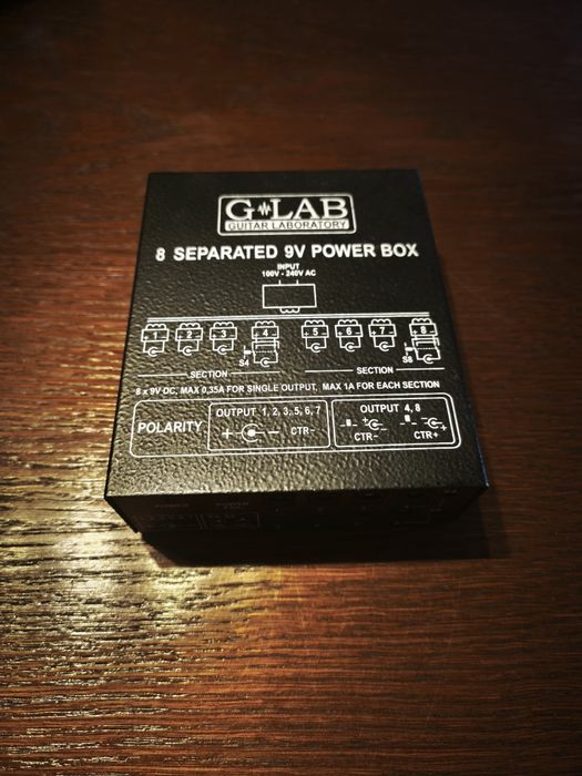G-LAB 8 SEPARATED 9V POWER BOX (PB-1) zasilacz do efektów gitarowych