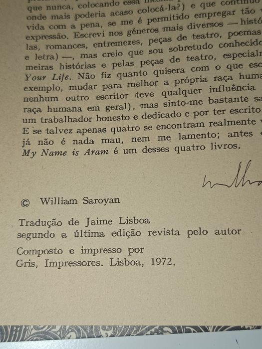 O meu nome é Aram