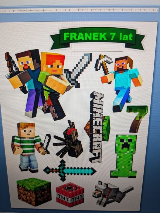 Wydruk cukruwy na tort