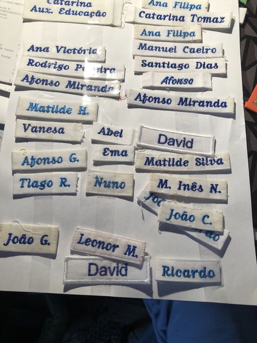 Nomes Bordados infantarios
