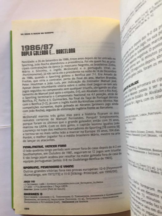 SPORTING CLUBE DE PORTUGAL, 50 anos a rugir na Europa - 216 páginas