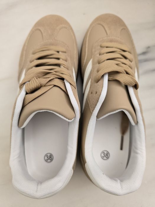 Ténis  casual Bege/Camel-NOVOS